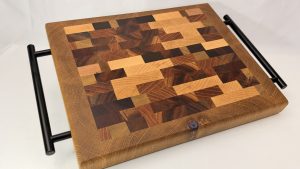 End Grain Cutting board with handles